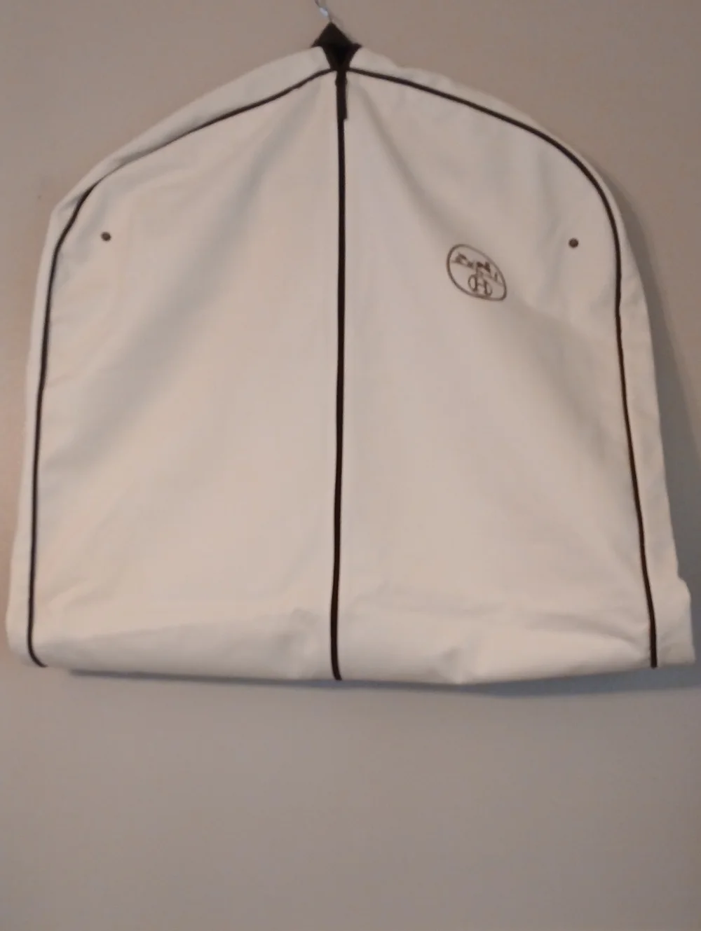 Hermes Canvas Garment Bag Foldable Zipper Suit Dress Coat Jacket Travel Storage